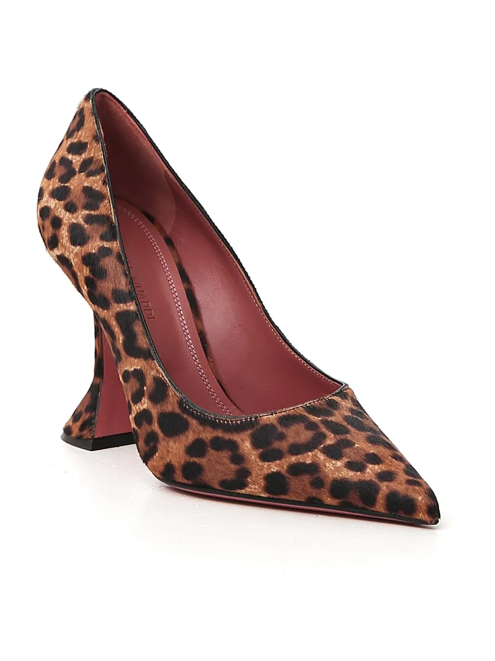 Amina Muaddi Ami Leopard Print Pumps