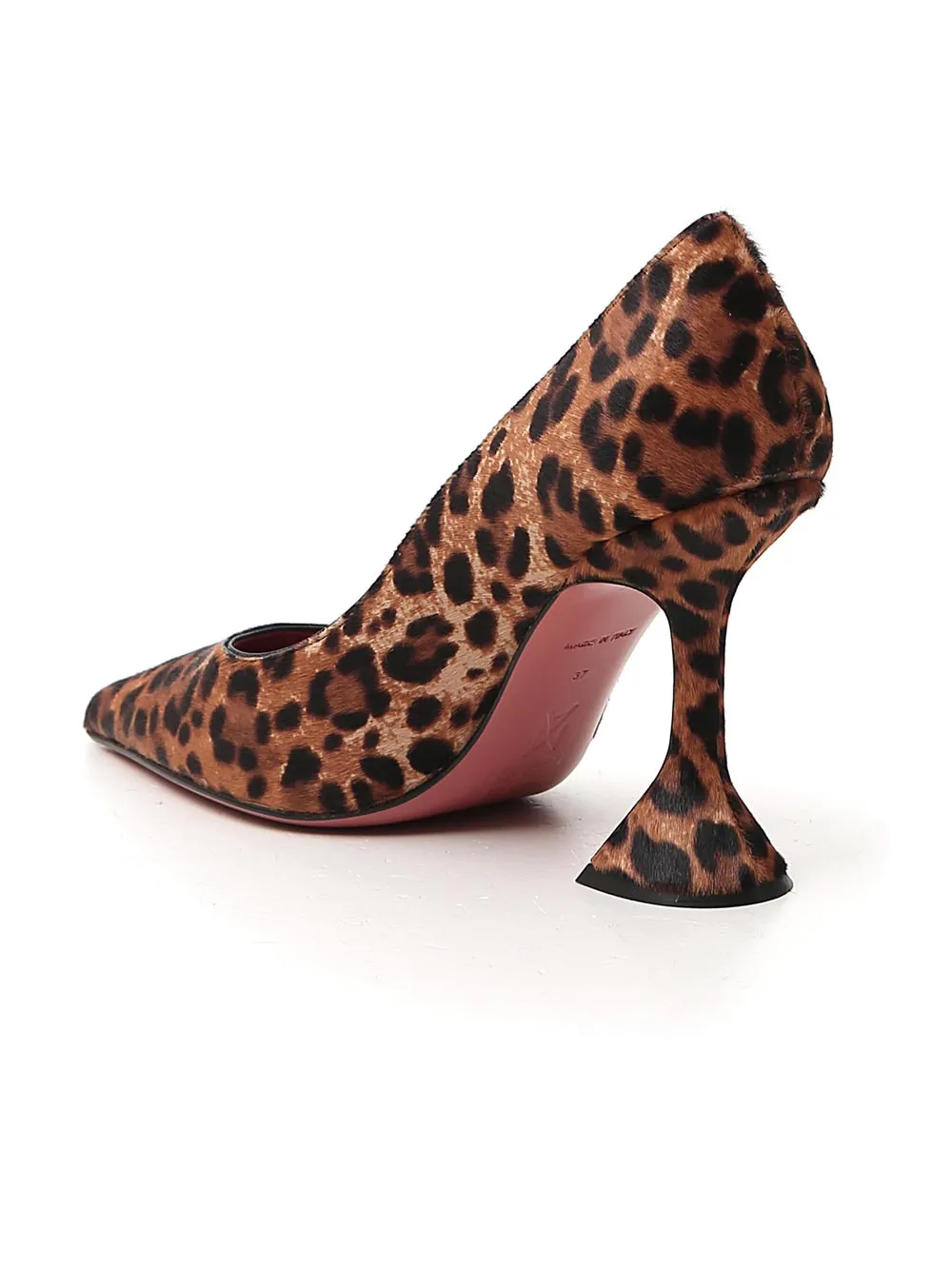 Amina Muaddi Ami Leopard Print Pumps