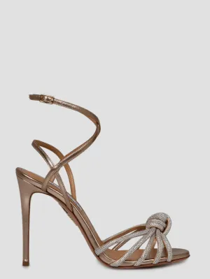 Aquazzura Embellished Open Toe Slingback Sandals