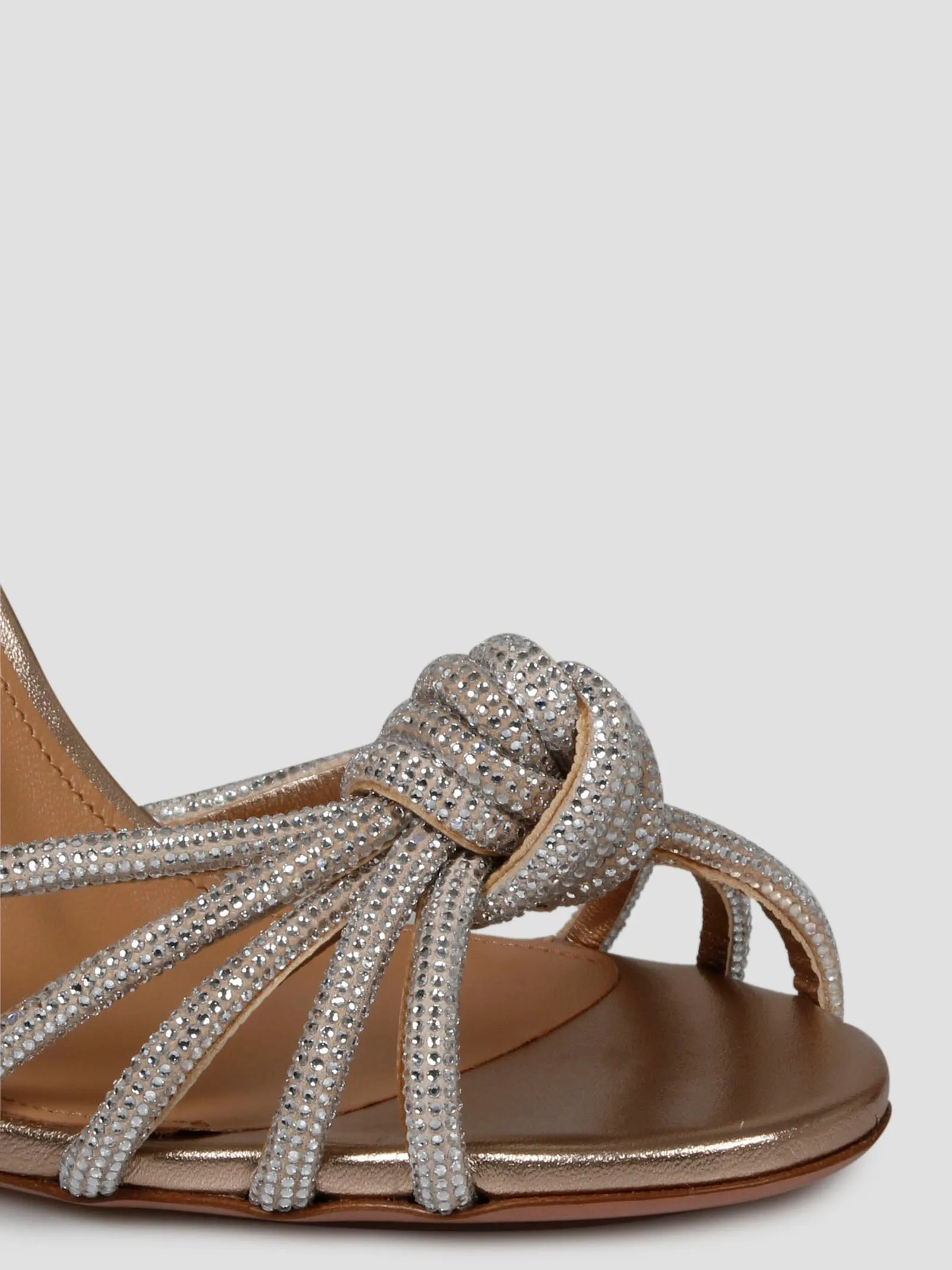 Aquazzura Embellished Open Toe Slingback Sandals