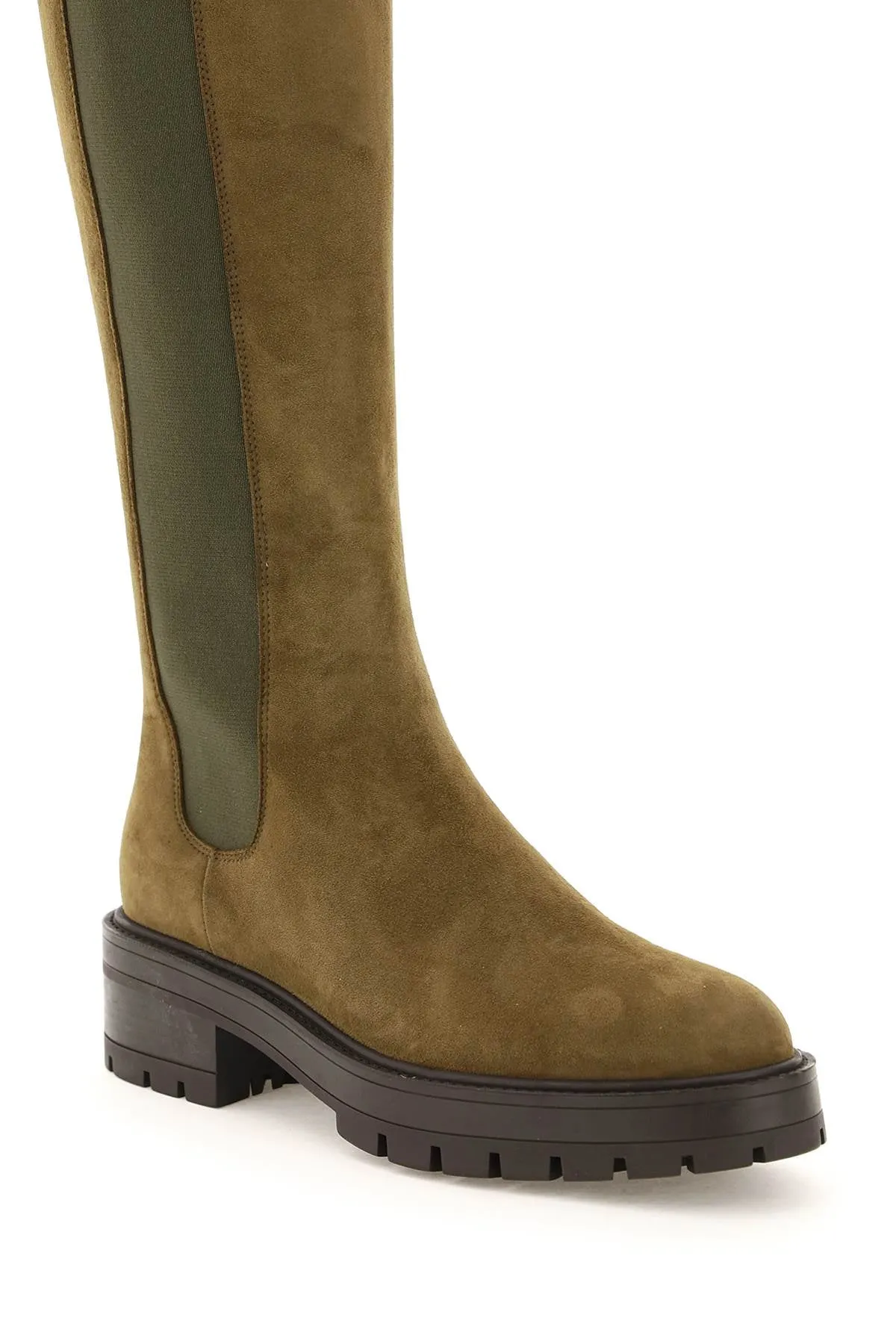 Aquazzura Knee-High Panelled Boots