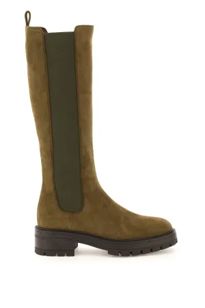 Aquazzura Knee-High Panelled Boots
