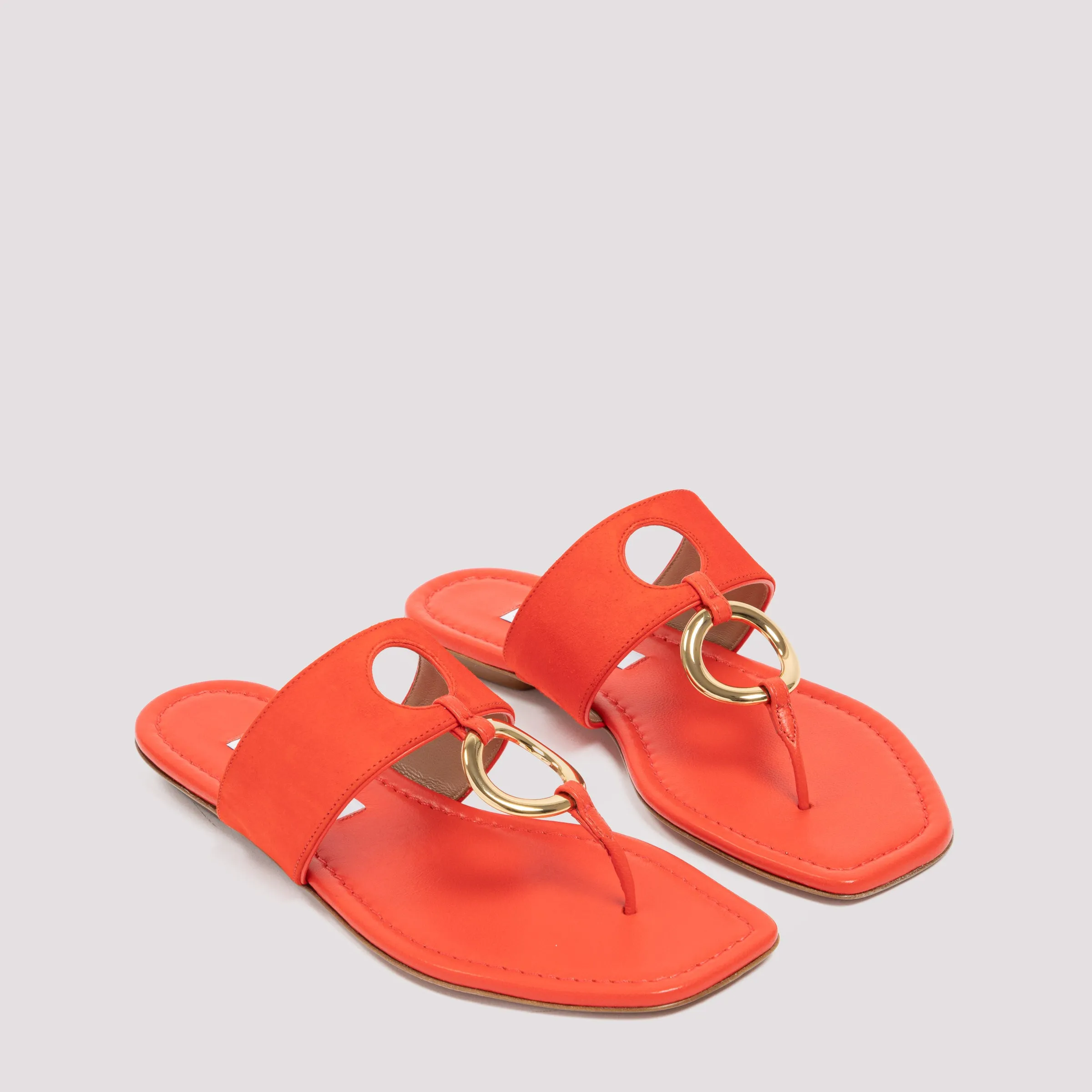 Aquazzura O-Ring Detailed Flat Sandals