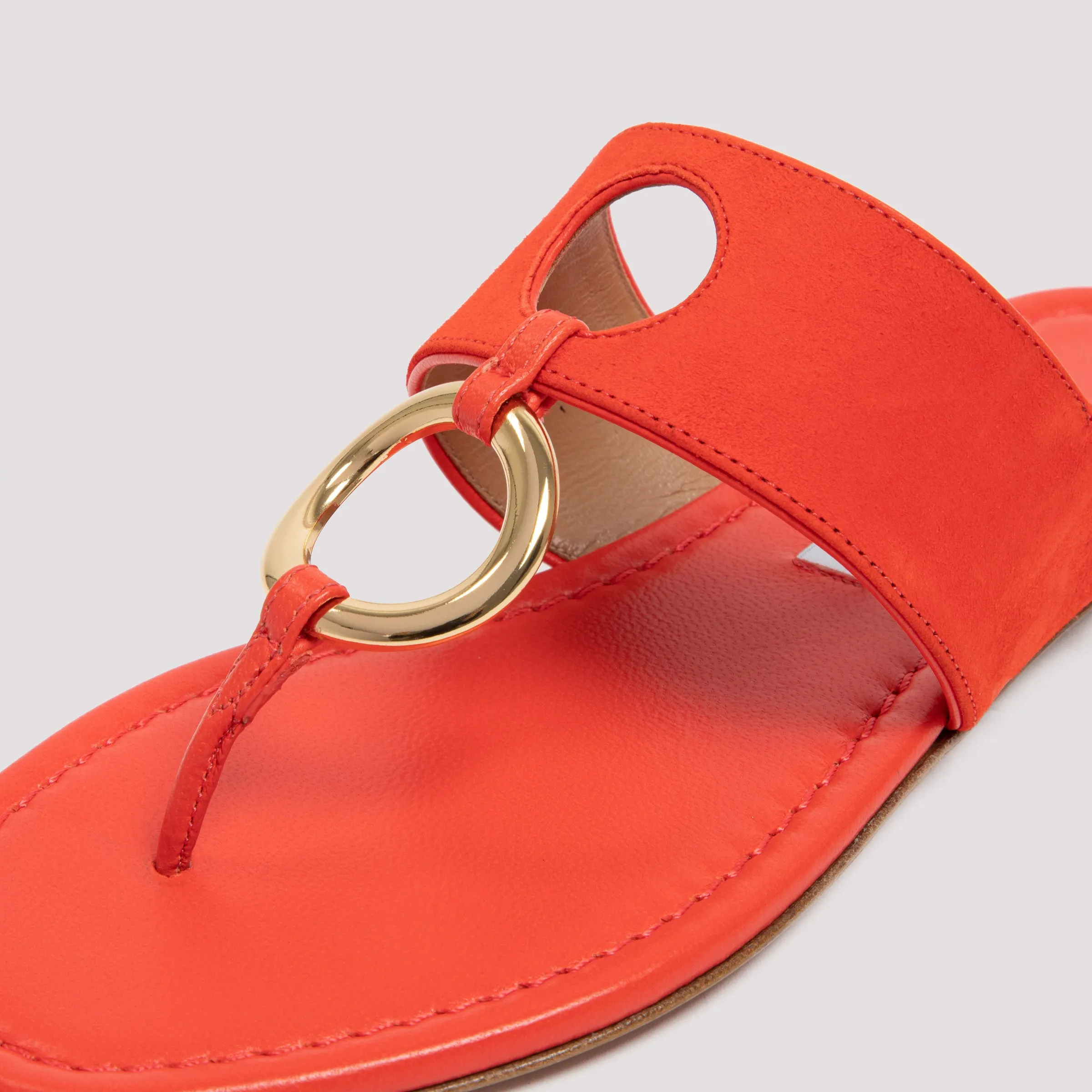 Aquazzura O-Ring Detailed Flat Sandals