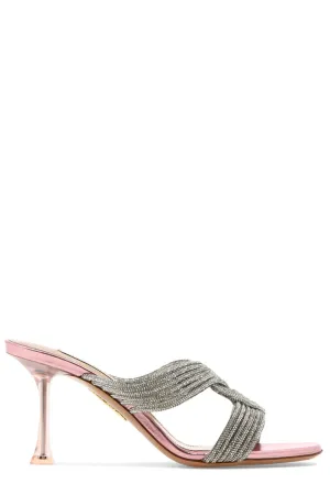 Aquazzura Woven Detailed Slip-On Mules