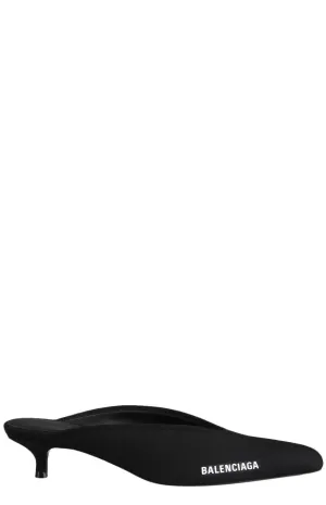 Balenciaga Logo Embellished Mules