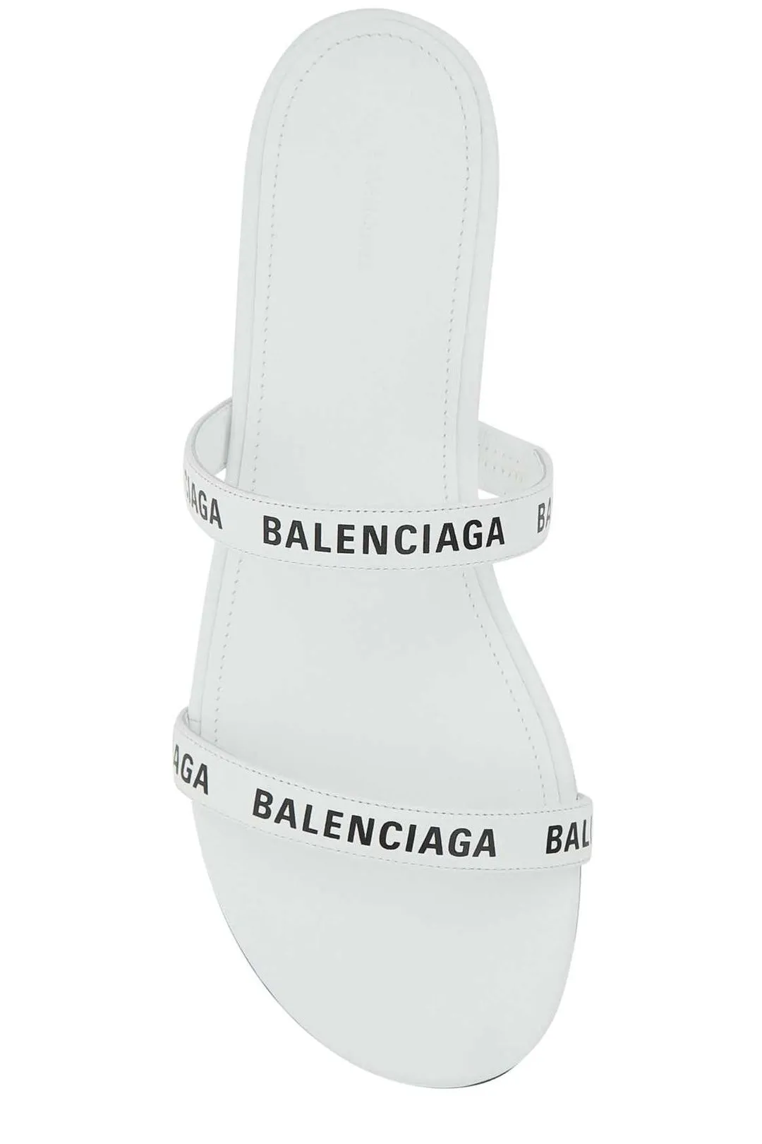 Balenciaga Logo Print Double Strap Sandals
