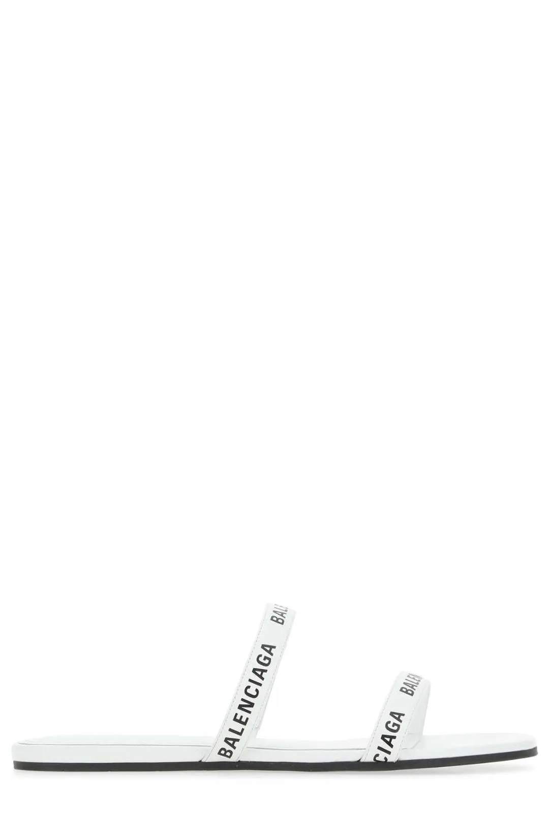 Balenciaga Logo Print Double Strap Sandals