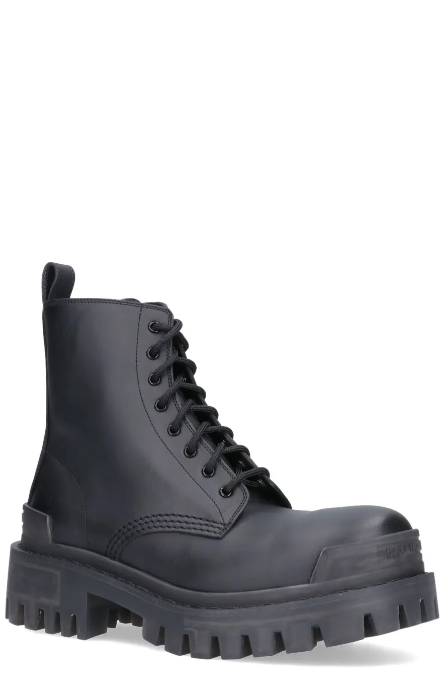 Balenciaga Strike Lace-Up Combat Boots