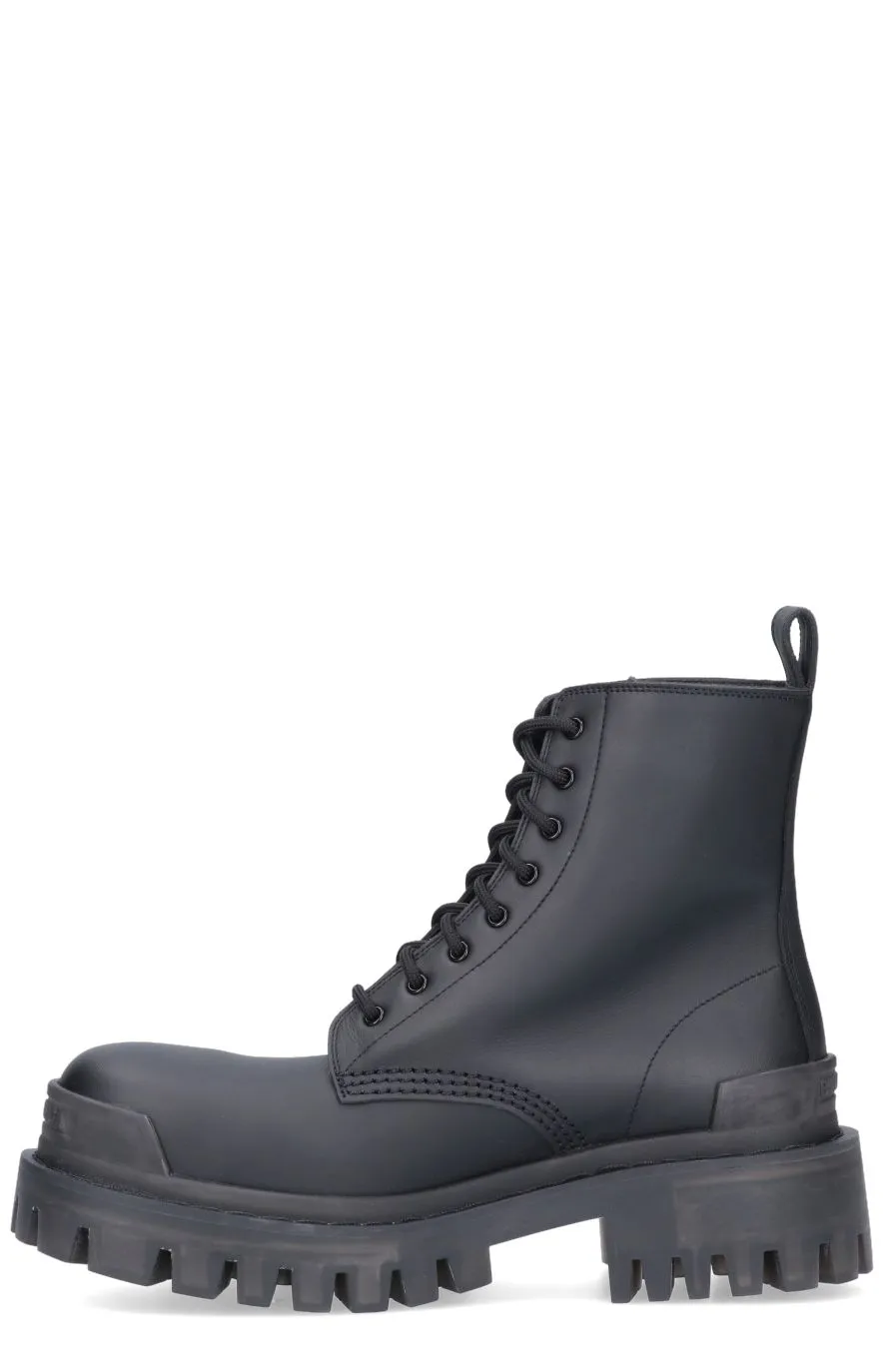 Balenciaga Strike Lace-Up Combat Boots