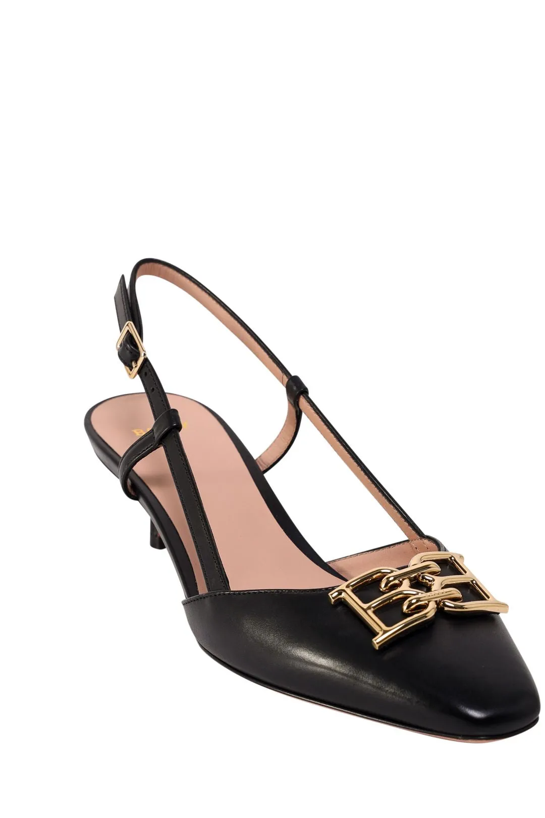 Bally Eva Logo Plaque Slingback Pumps