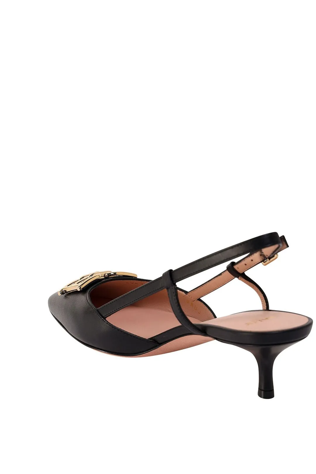 Bally Eva Logo Plaque Slingback Pumps