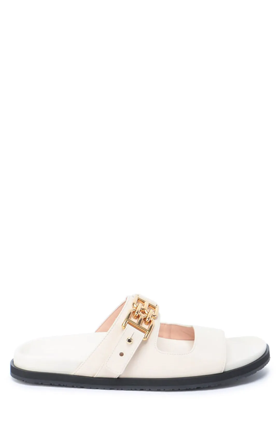 Bally Logo Plaque Strapped Slides