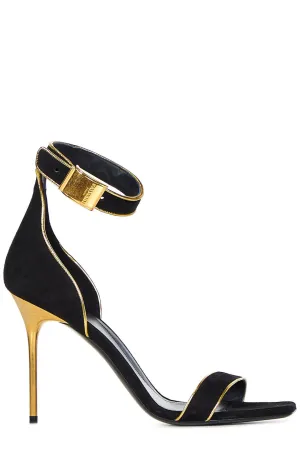 Balmain Logo Detailed Ankle Strap Sandals