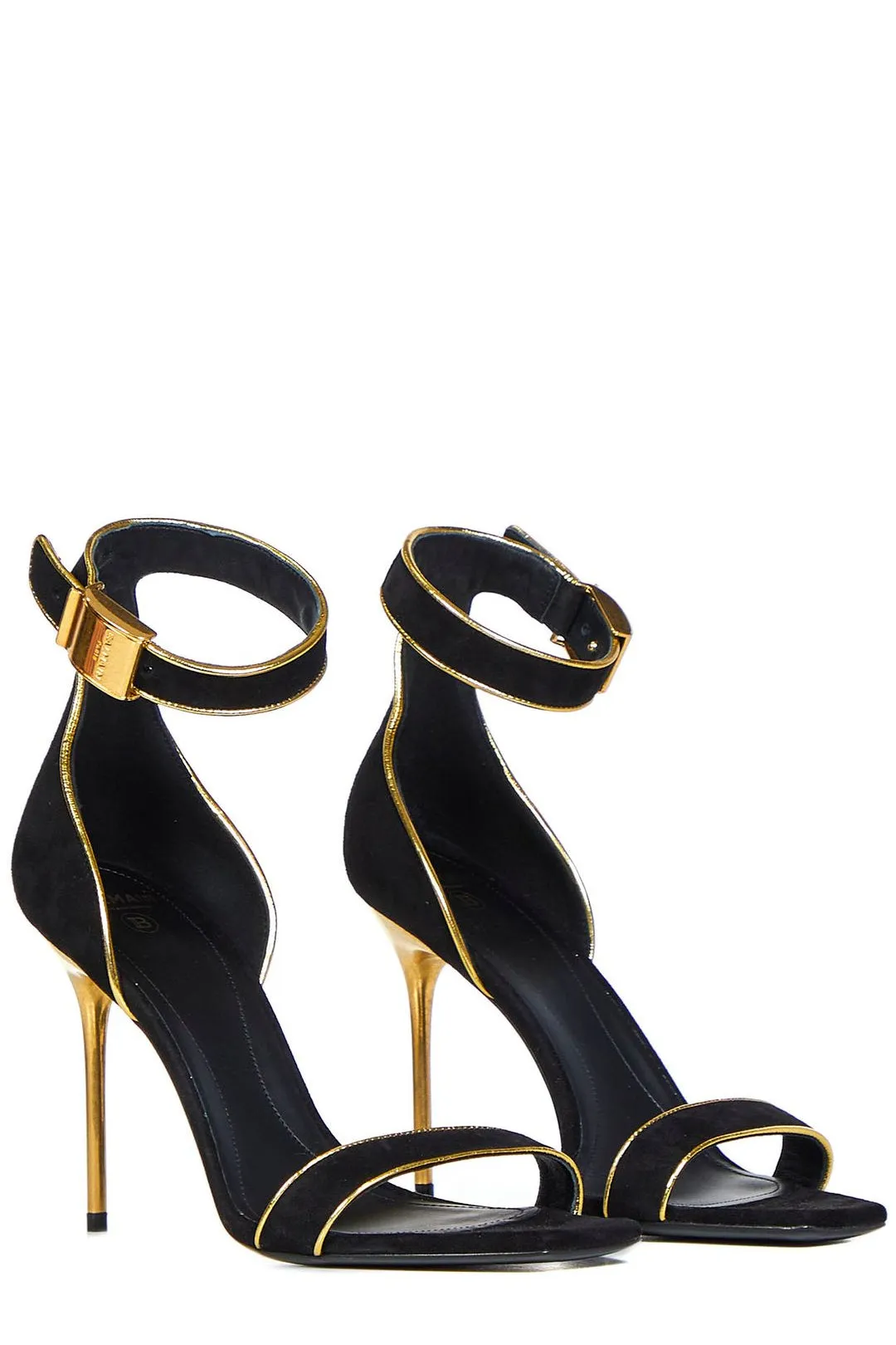 Balmain Logo Detailed Ankle Strap Sandals