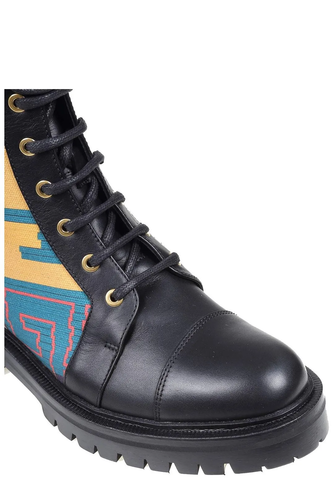 Balmain Monogram Needlepoint Ranger Romy Ankle Boots