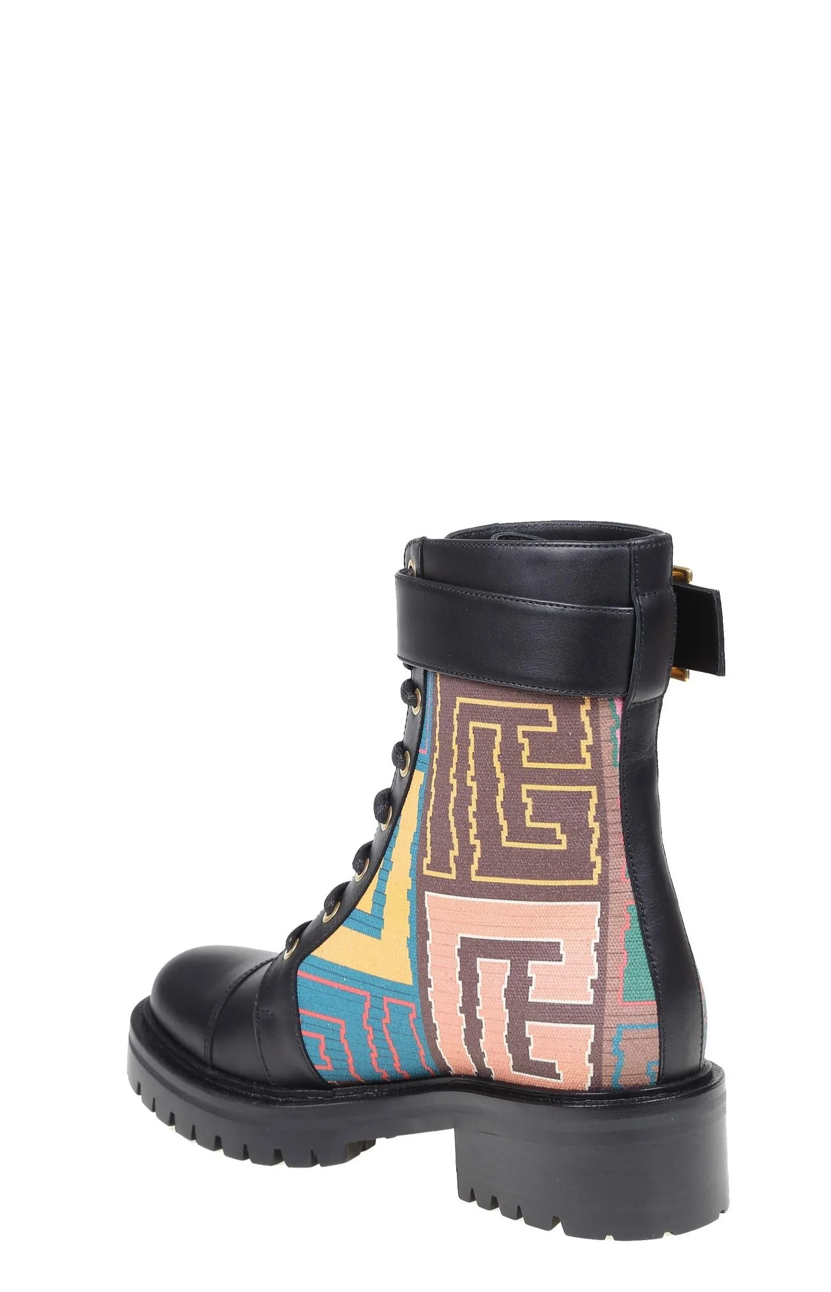 Balmain Monogram Needlepoint Ranger Romy Ankle Boots
