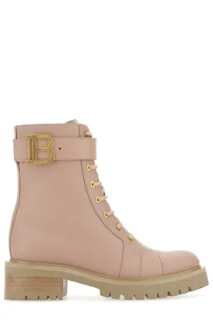 Balmain Ranger B-Logo Detailed Lace Up Boots
