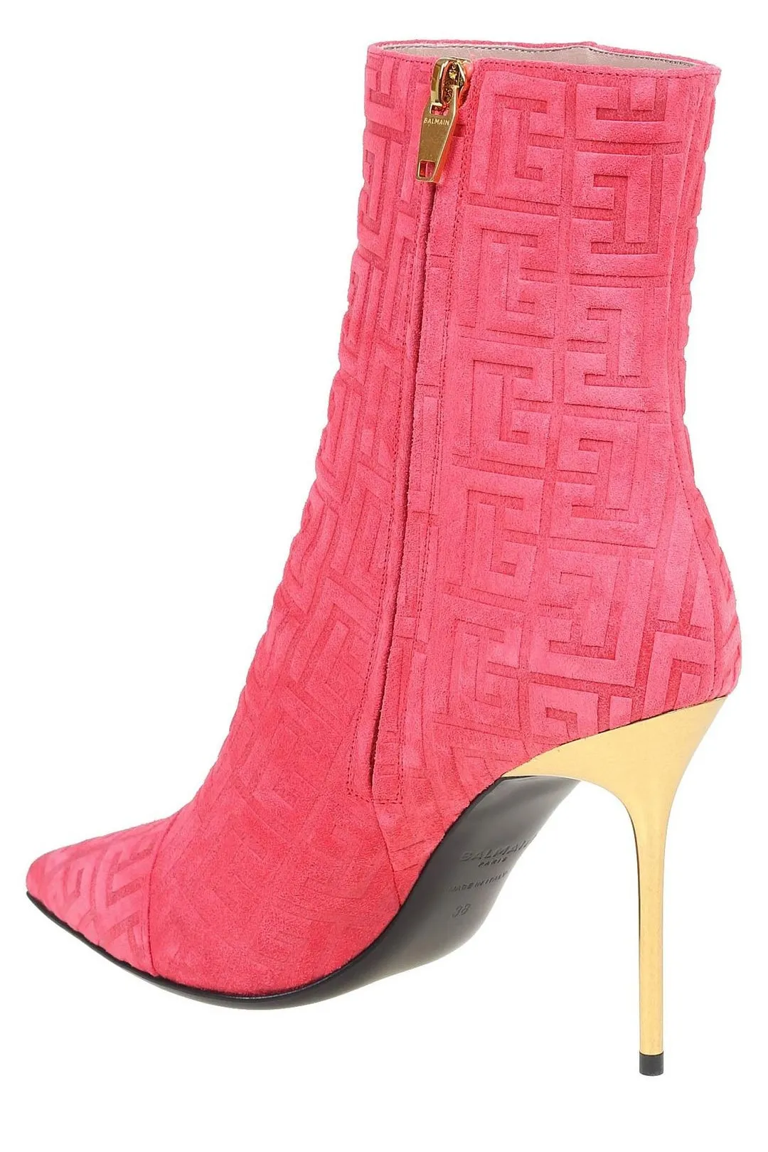 Balmain Roni Monogram Button-Detailed Ankle Boots