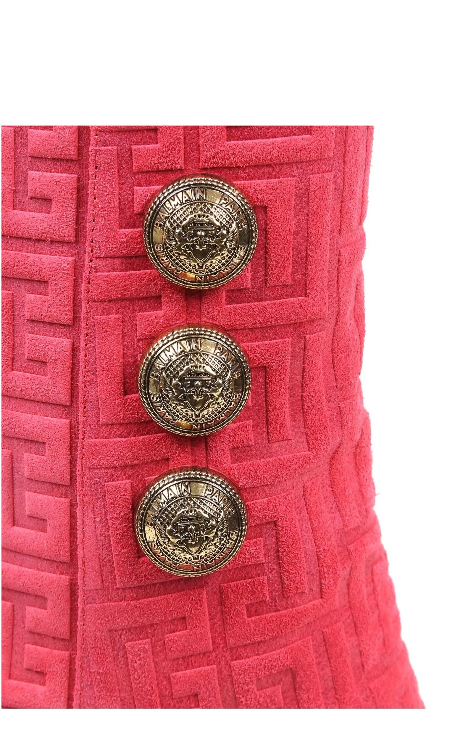 Balmain Roni Monogram Button-Detailed Ankle Boots