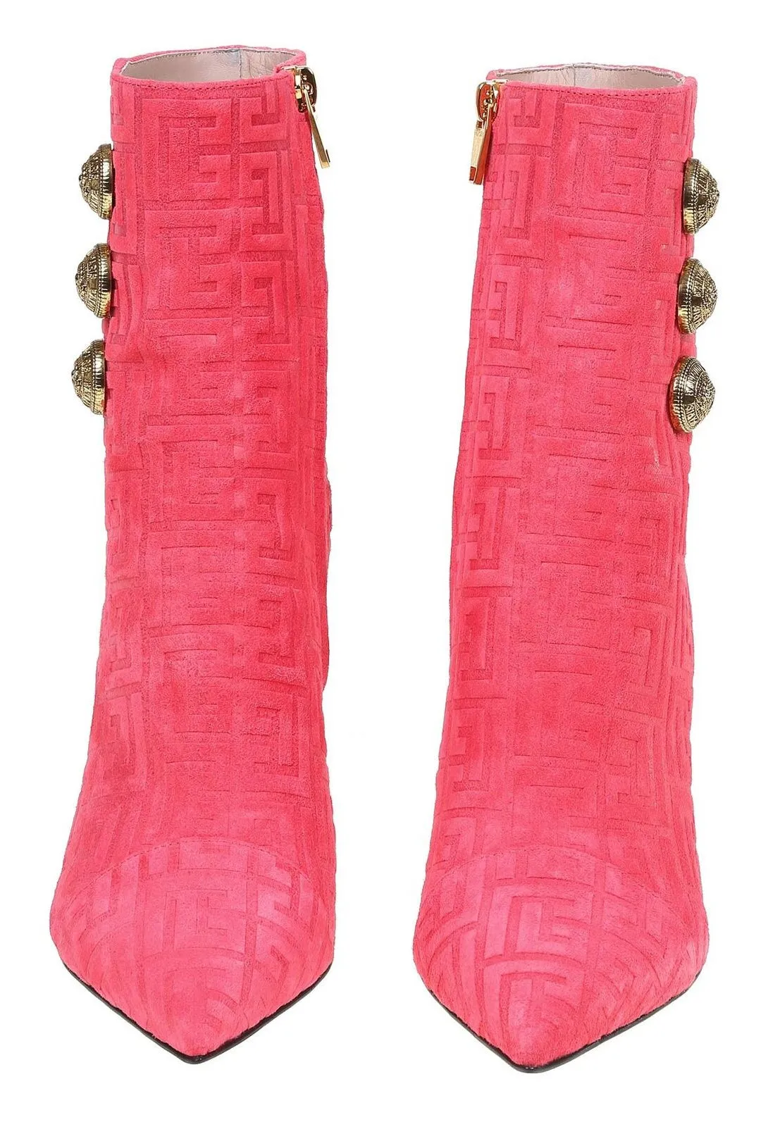 Balmain Roni Monogram Button-Detailed Ankle Boots