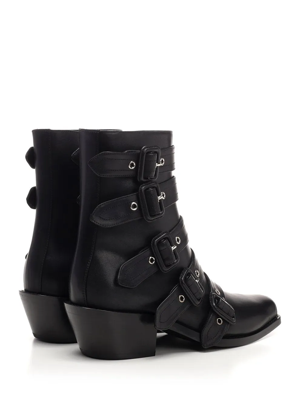 Burberry Buckled Detail Ankle Boots