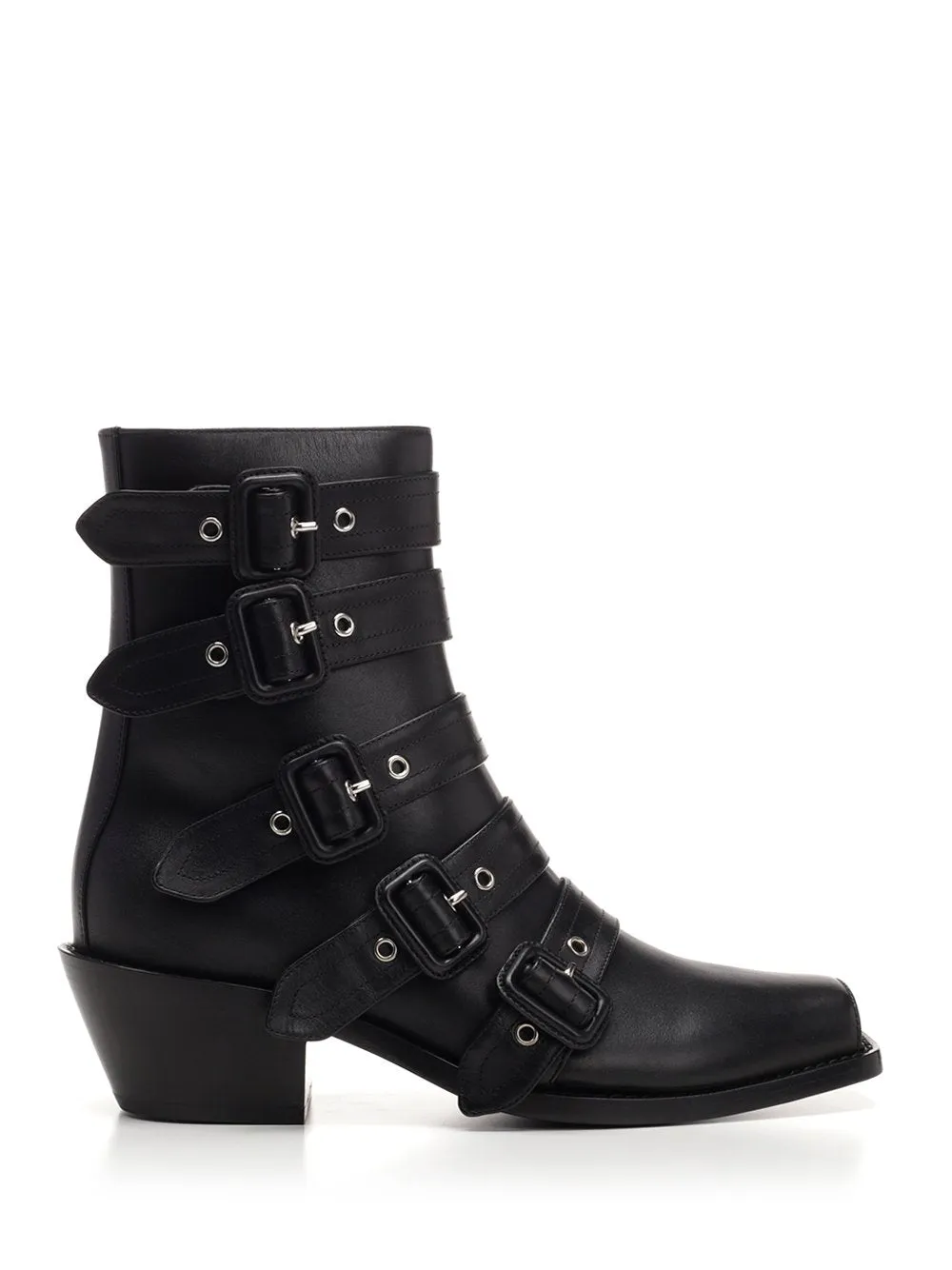 Burberry Buckled Detail Ankle Boots