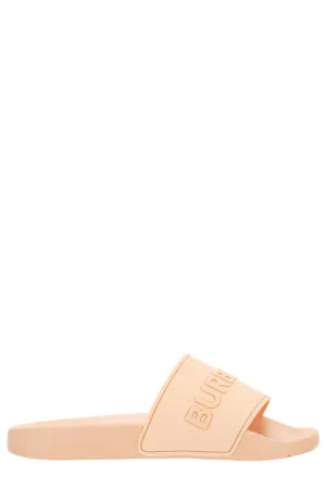 Burberry Logo Embossed Open-Toe Slides
