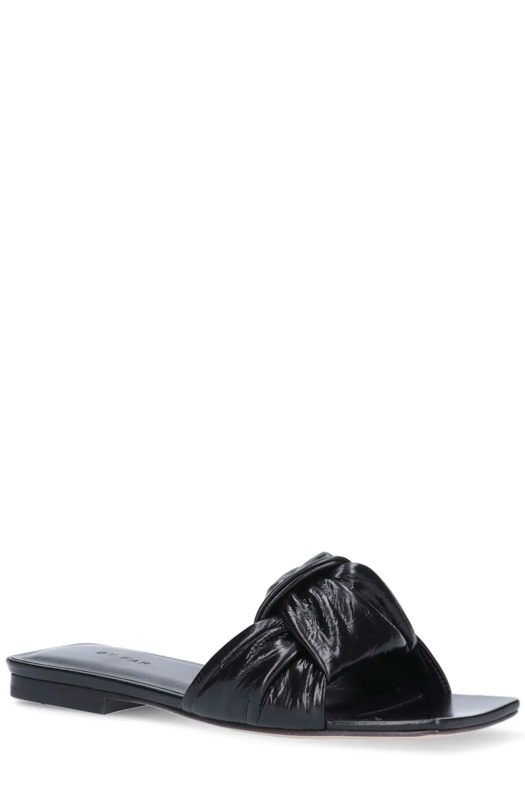 By Far Lima Square-Toe Flat Sandals