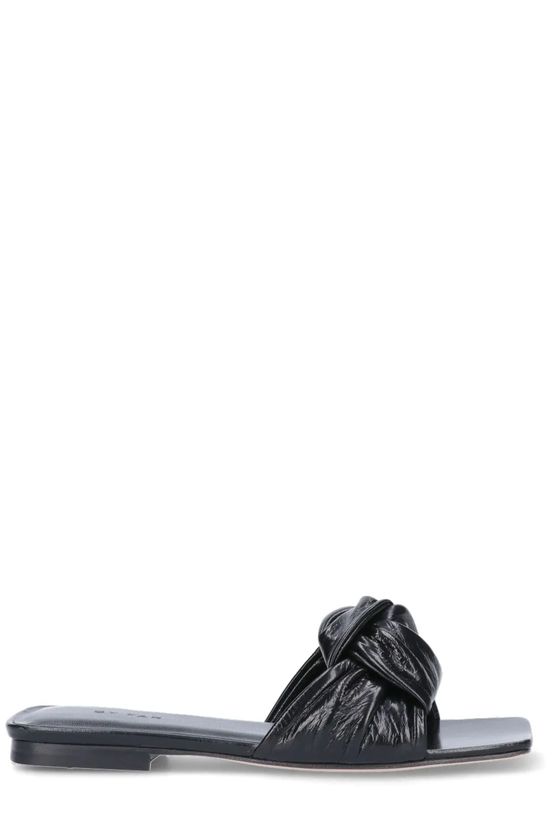 By Far Lima Square-Toe Flat Sandals