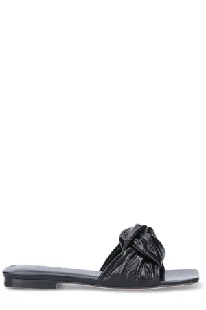 By Far Lima Square-Toe Flat Sandals