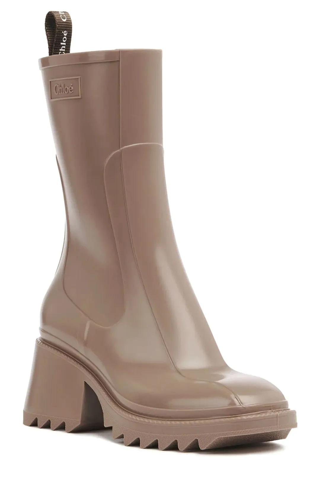 Chlo Betty Rain Logo Embossed Zipped Boots