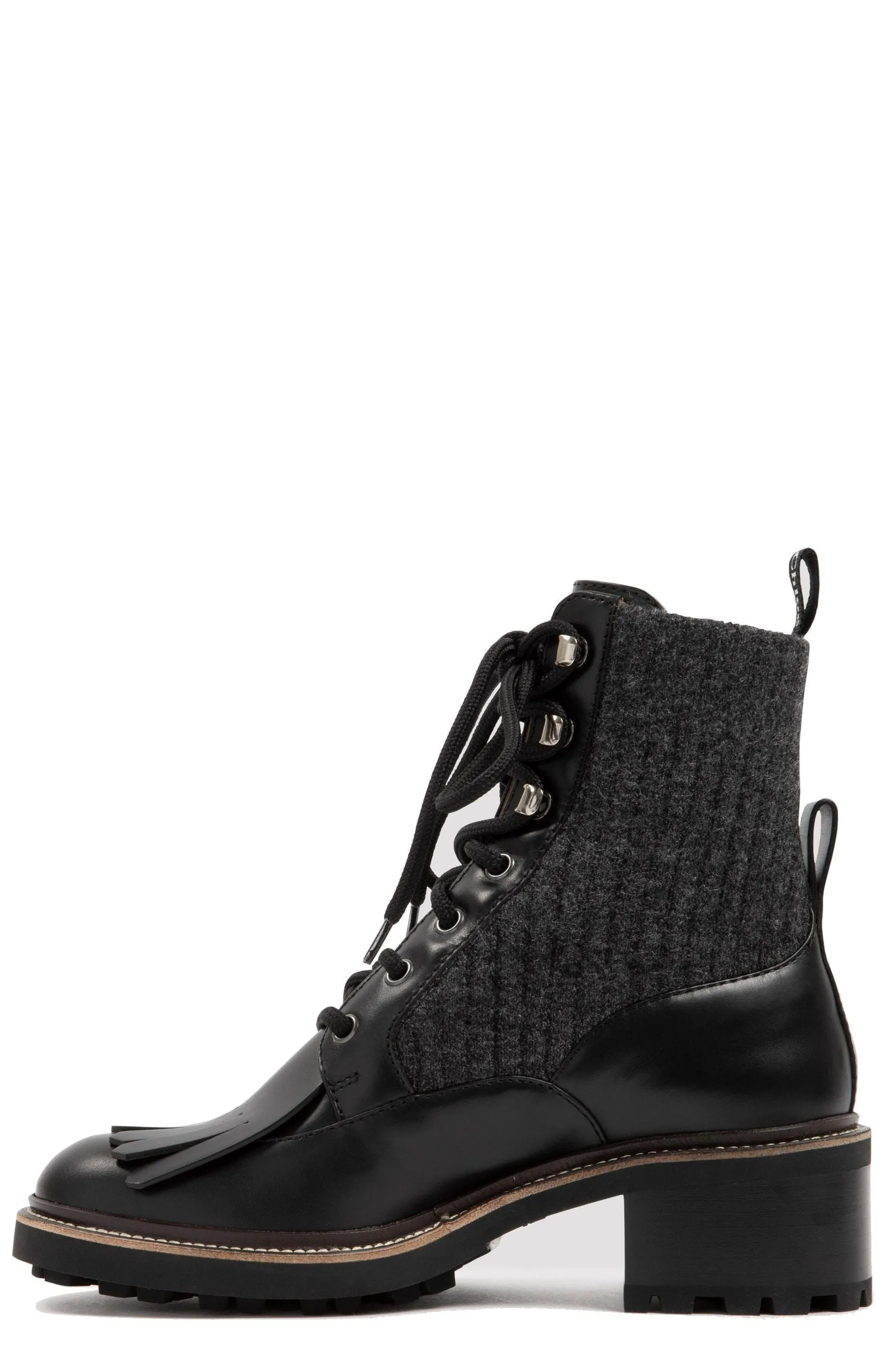 Chlo Panelled Lace-Up Ankle Boots