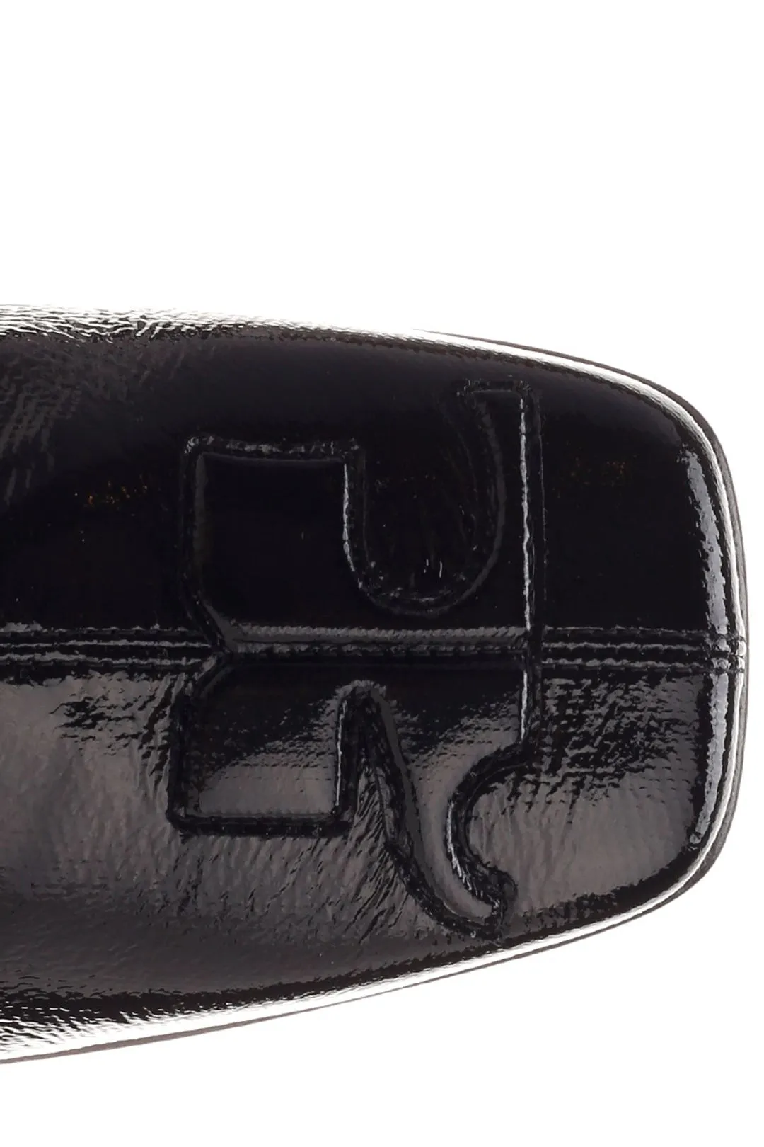Courrges Square Toe Logo Embossed Boots