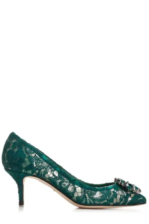 Dolce & Gabbana Bellucci Lace Embellished Pumps