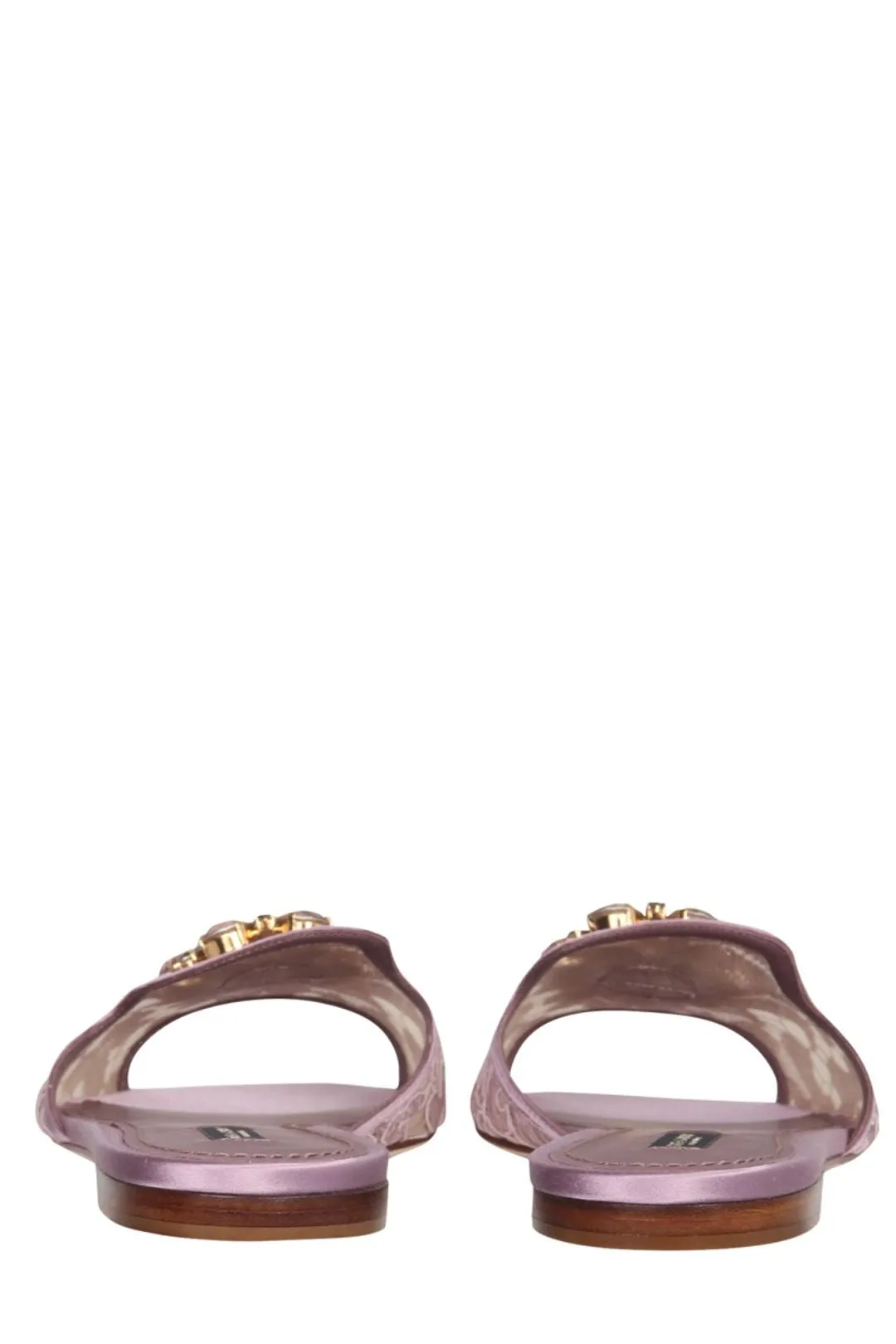 Dolce & Gabbana Bianca Embellished Slip-On Sandals