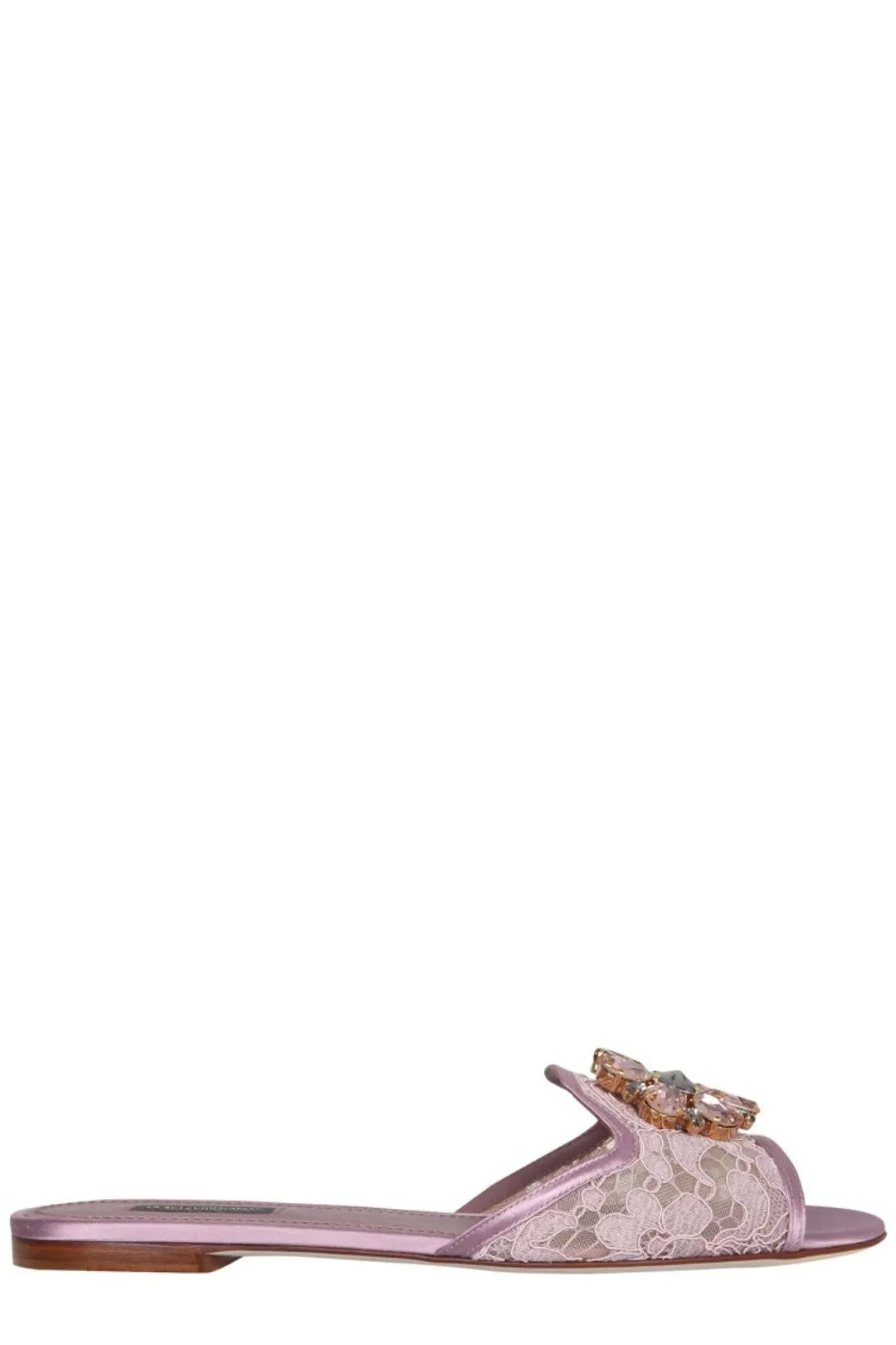 Dolce & Gabbana Bianca Embellished Slip-On Sandals