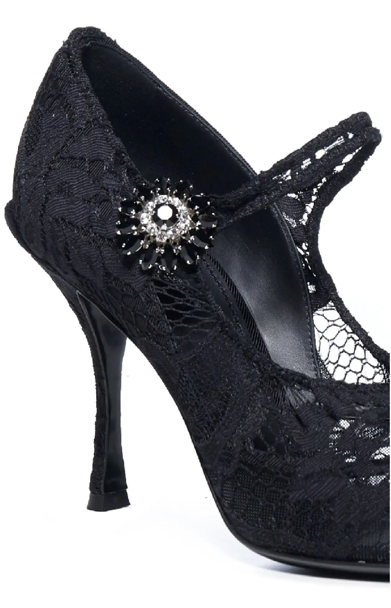 Dolce & Gabbana Jewelled Lace Pumps