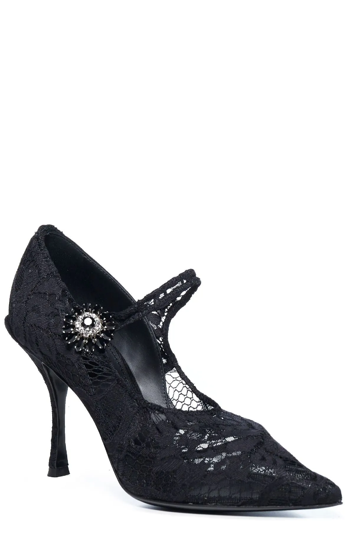 Dolce & Gabbana Jewelled Lace Pumps