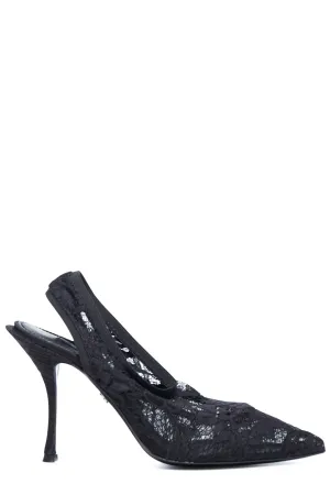 Dolce & Gabbana Lace Slingback Pumps