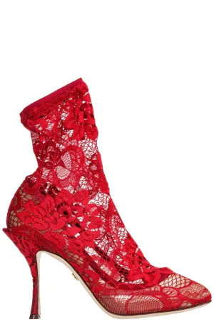 Dolce & Gabbana Lace Sock Boots