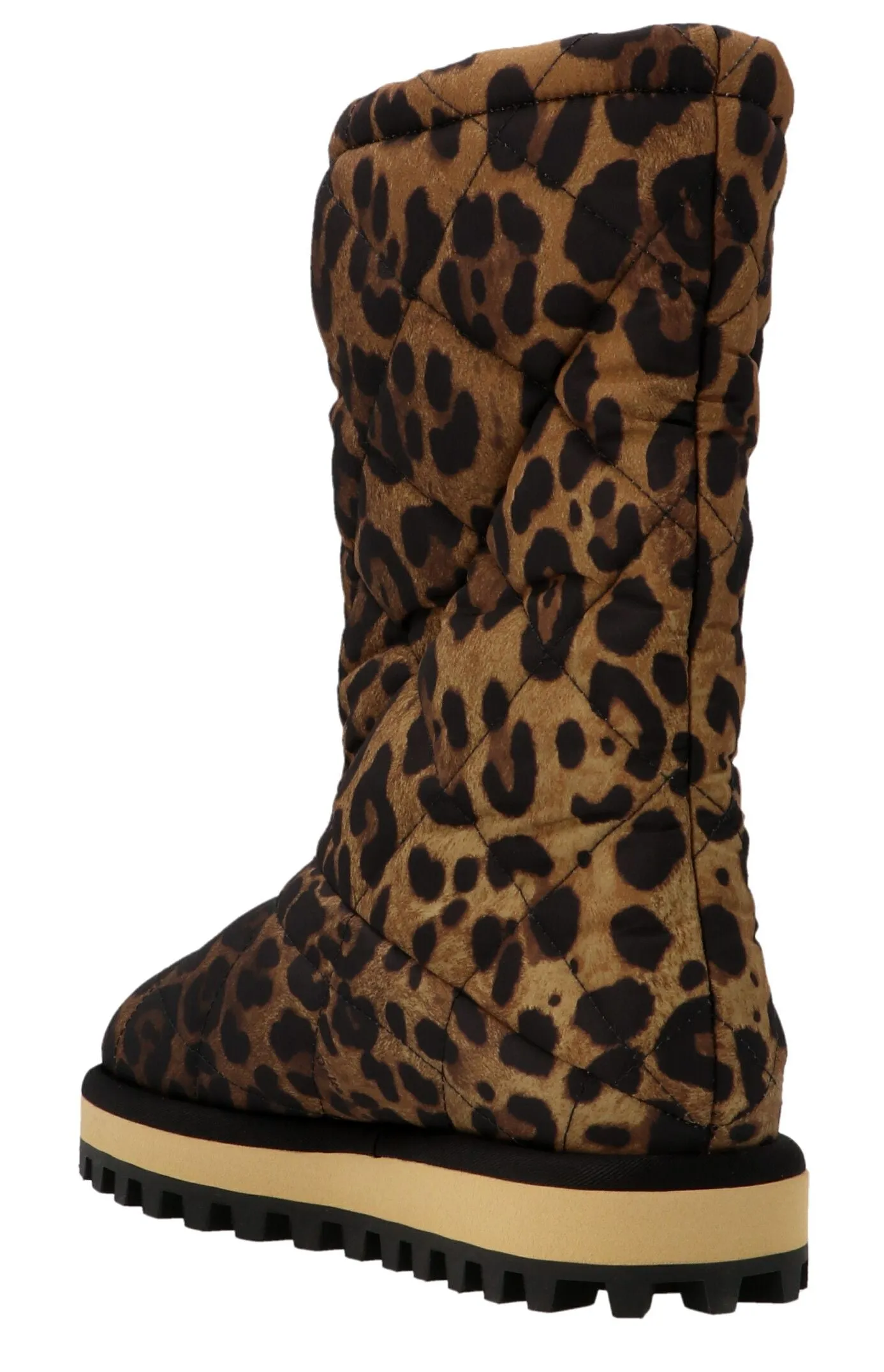 Dolce & Gabbana Logo Patch City Leopard-Printed Boots
