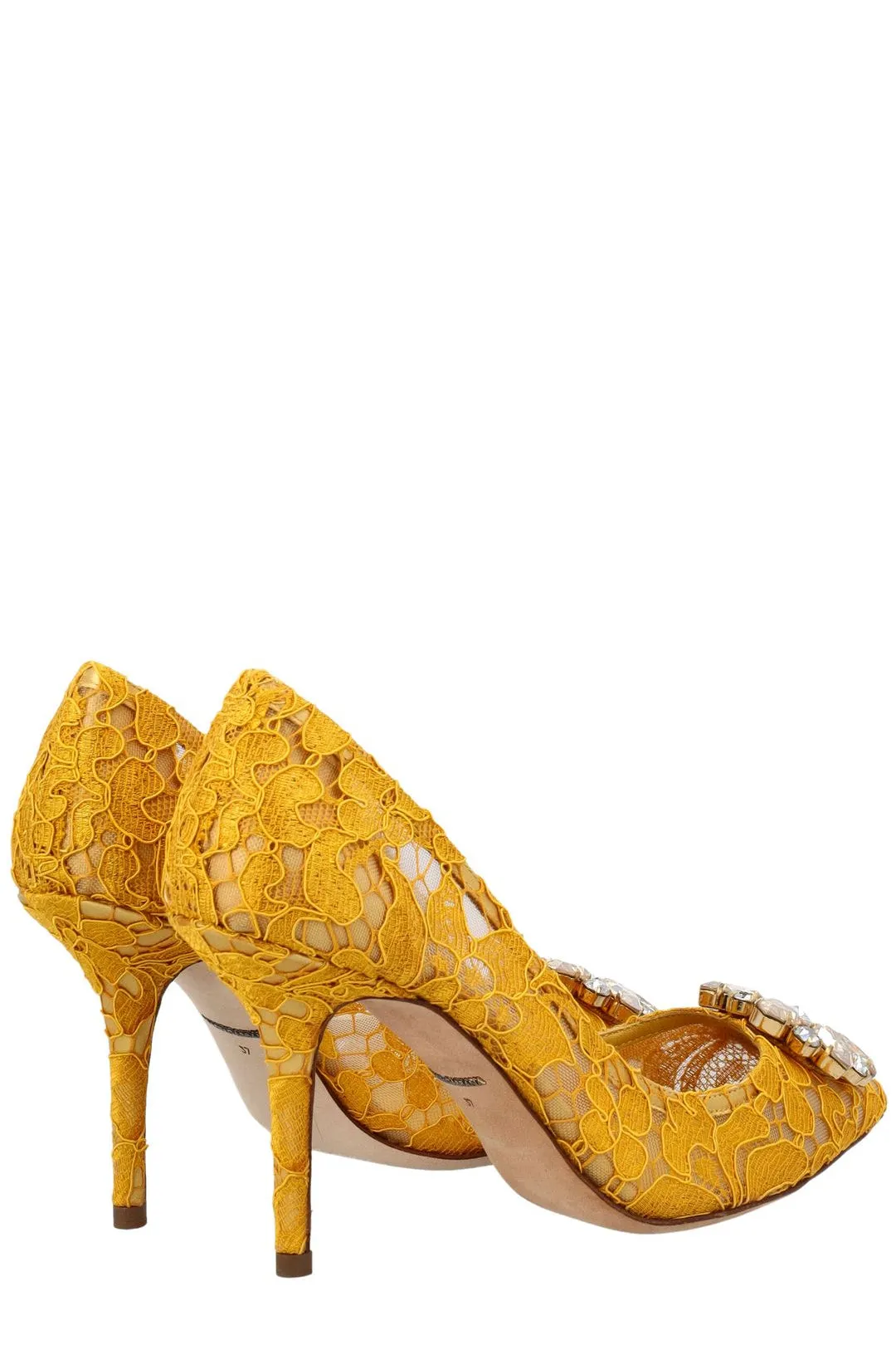 Dolce & Gabbana Taormina Lace Embellished Pumps