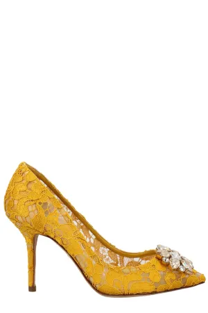 Dolce & Gabbana Taormina Lace Embellished Pumps