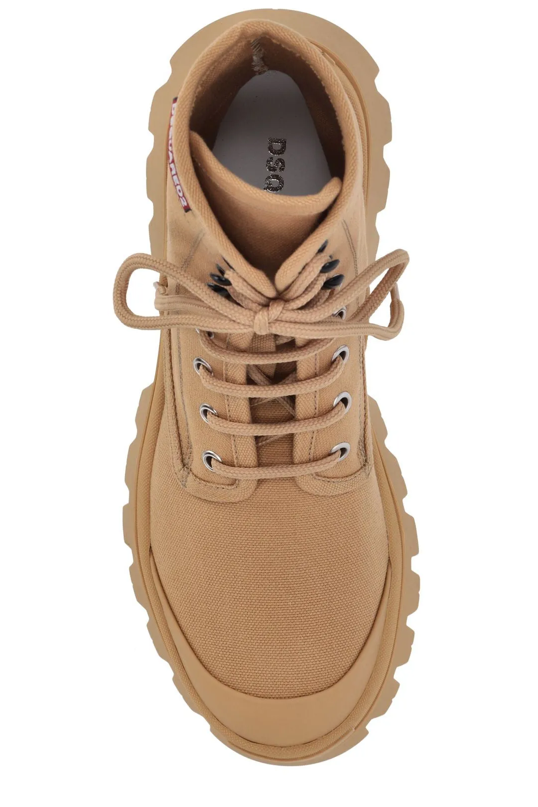 Dsquared2 Round-Toe Lace-Up Ankle Boots