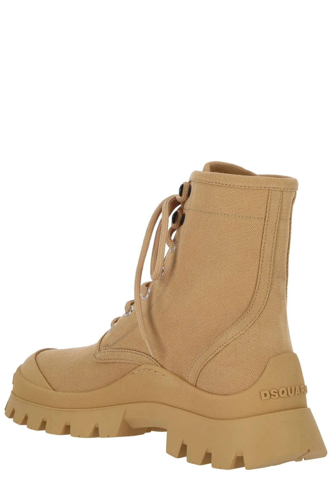 Dsquared2 Round-Toe Lace-Up Ankle Boots