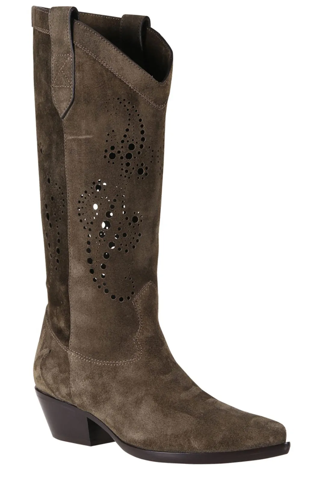 Etro Perforated Detail Cowboy Boots