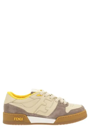 Fendi Round Toe Lace-Up Sneakers