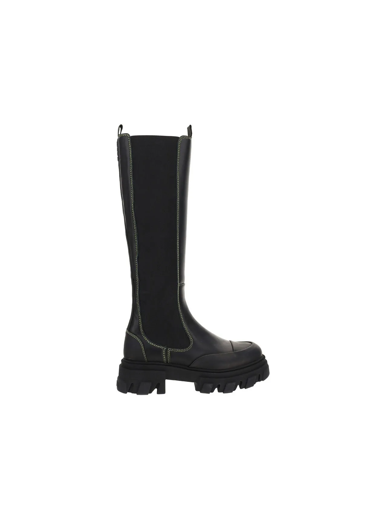 Ganni Contrast Stitching Knee High Boots