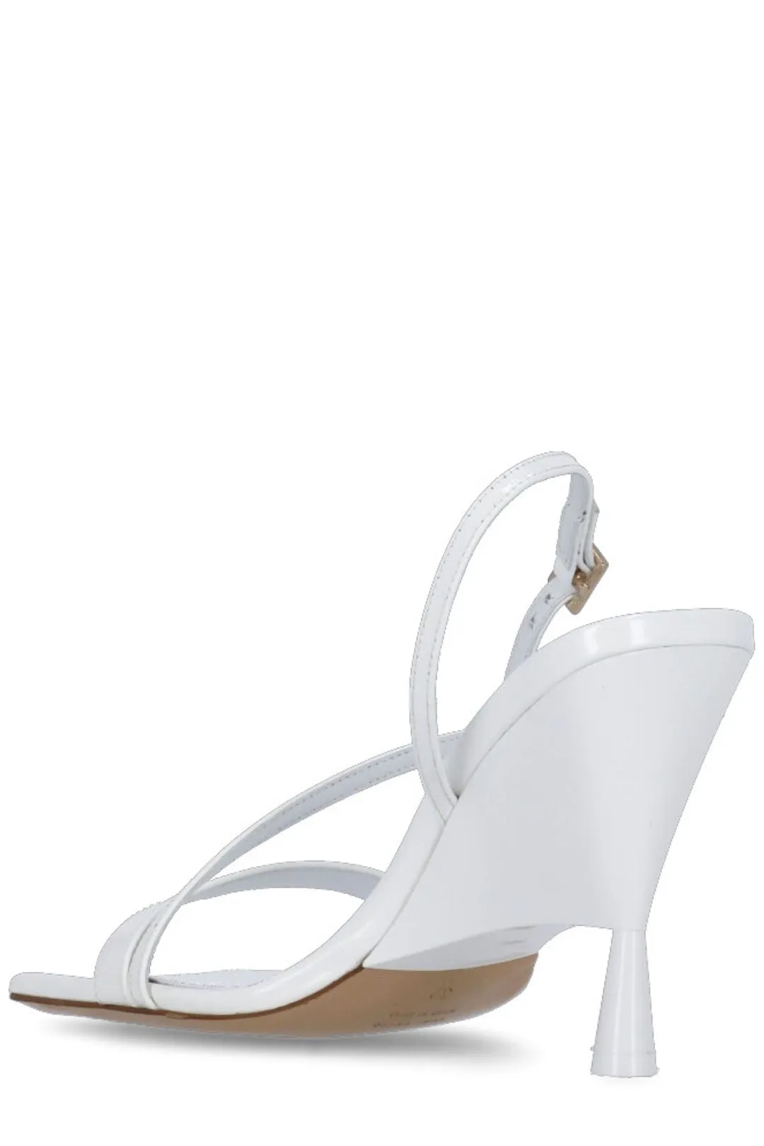 GIA BORGHINI Rosie Logo Detailed Slingback Sandals